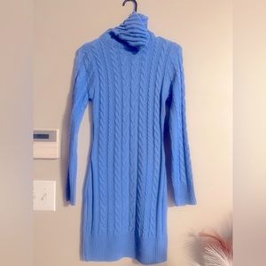 Sweater dress turtleneck